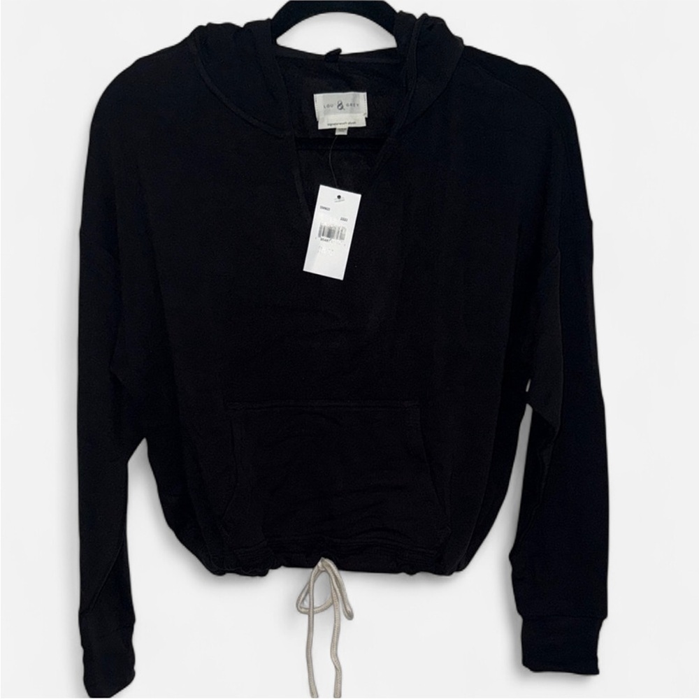 Lou & Grey Women's Black Hoodie Sweater